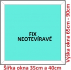 Plastov okna FIX SOFT rka 35 a 40cm x vka 65-90cm